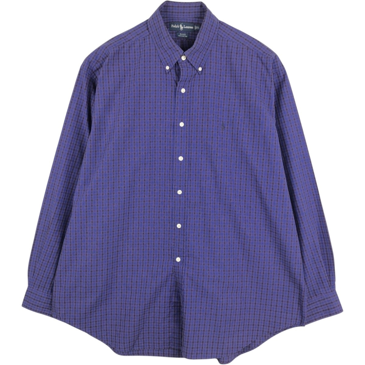古着 ラルフローレン Ralph Lauren BLAKE 長袖 ボタンダウンチェックシャツ メンズXL相当/eaa676784