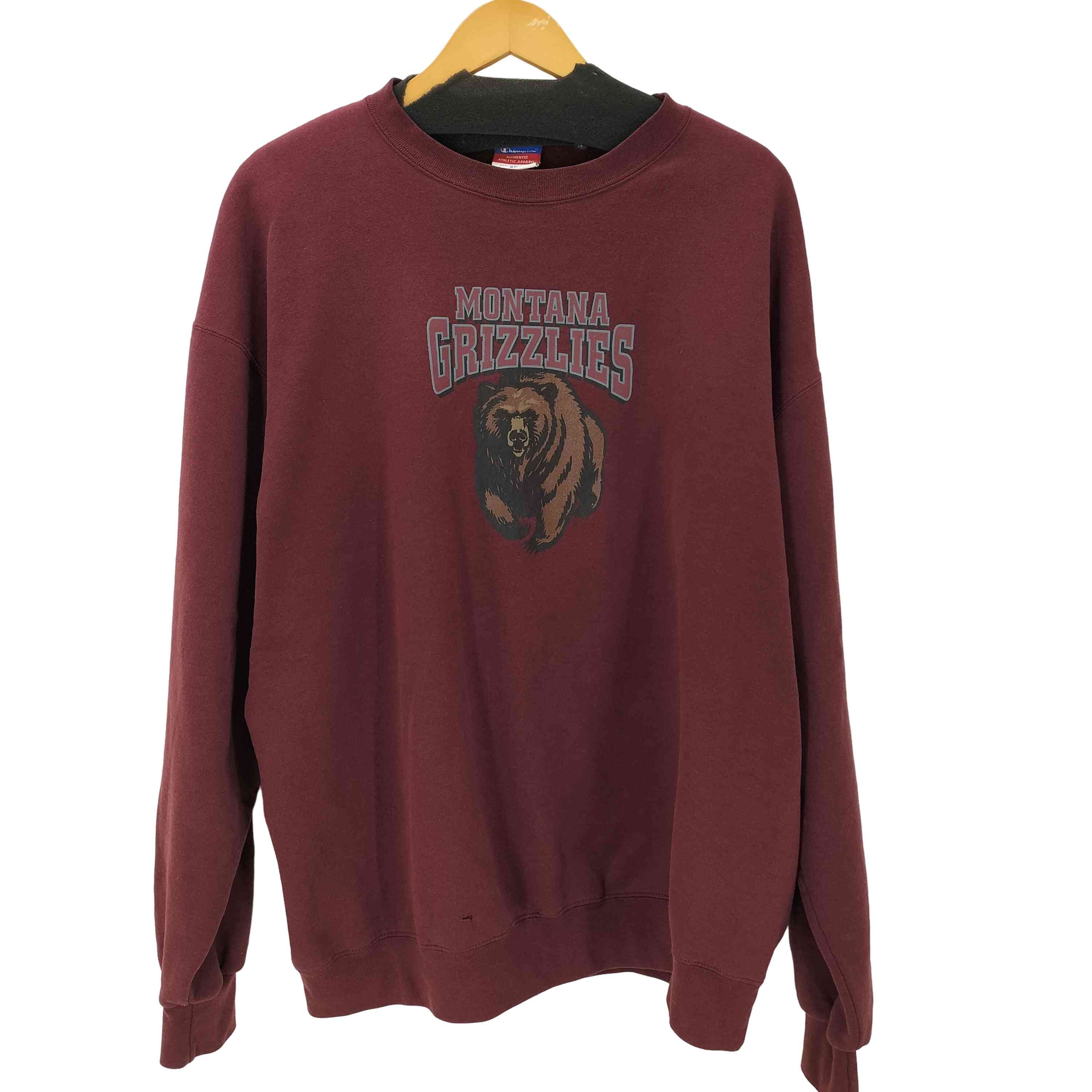 ATHLETIC APPAREL 熊 クマ ベアー アニマル プリント スウェット トレーナー 袖目付き ビックサイズ【1140591540956】