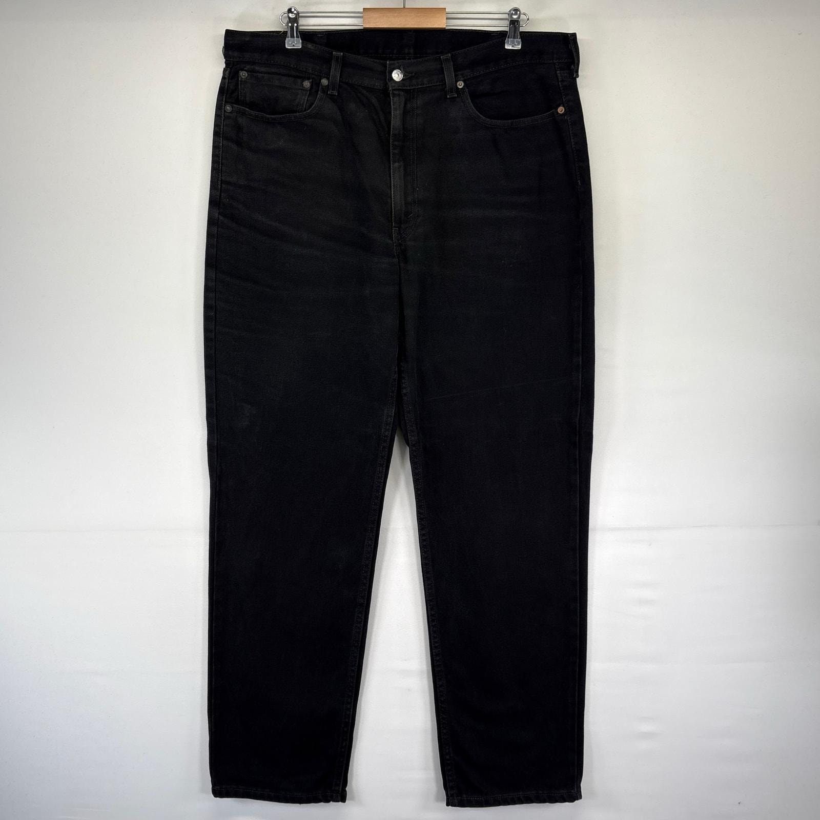 古着 リーバイス Levi's デニム パンツ 550 ジーパン テーパード バギー ヒゲ 大きいサイズ W38L34  ブラック系 メンズ