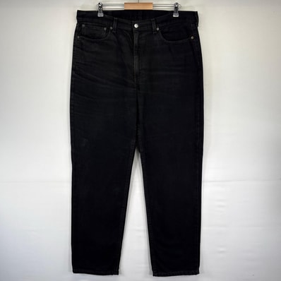 古着 リーバイス Levi's デニム パンツ 550 ジーパン テーパード バギー ヒゲ 大きいサイズ W38L34 ブラック系 メンズ