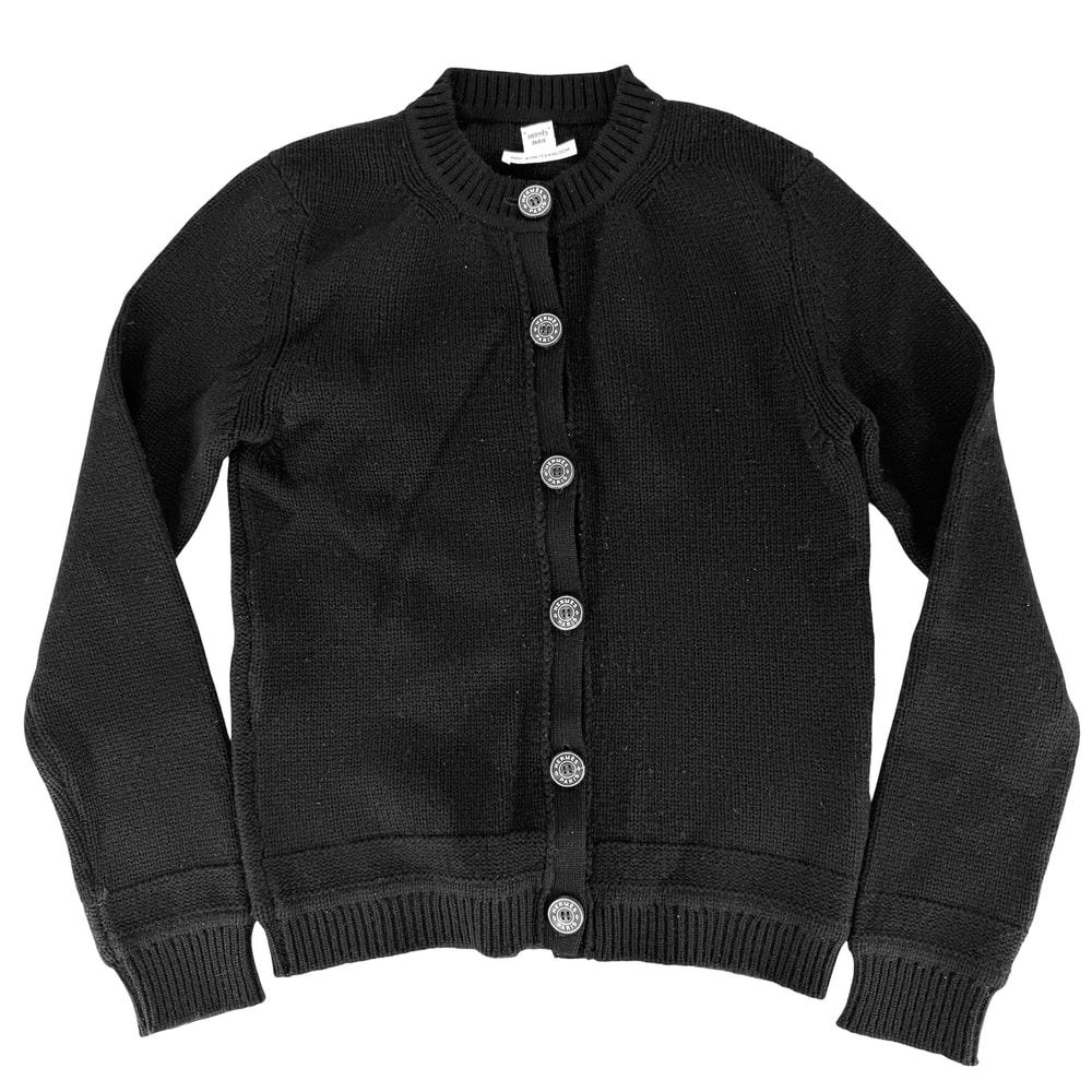 HERMES エルメス カーディガン アパレル 服 34 ブラック 黒 カシミヤ レディース 春 秋【中古品】