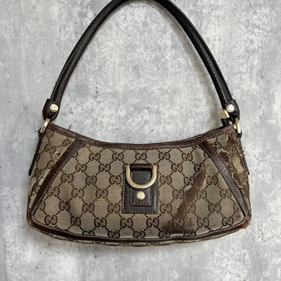 GUCCI GG Canvas Shoulder Bag "Beige"