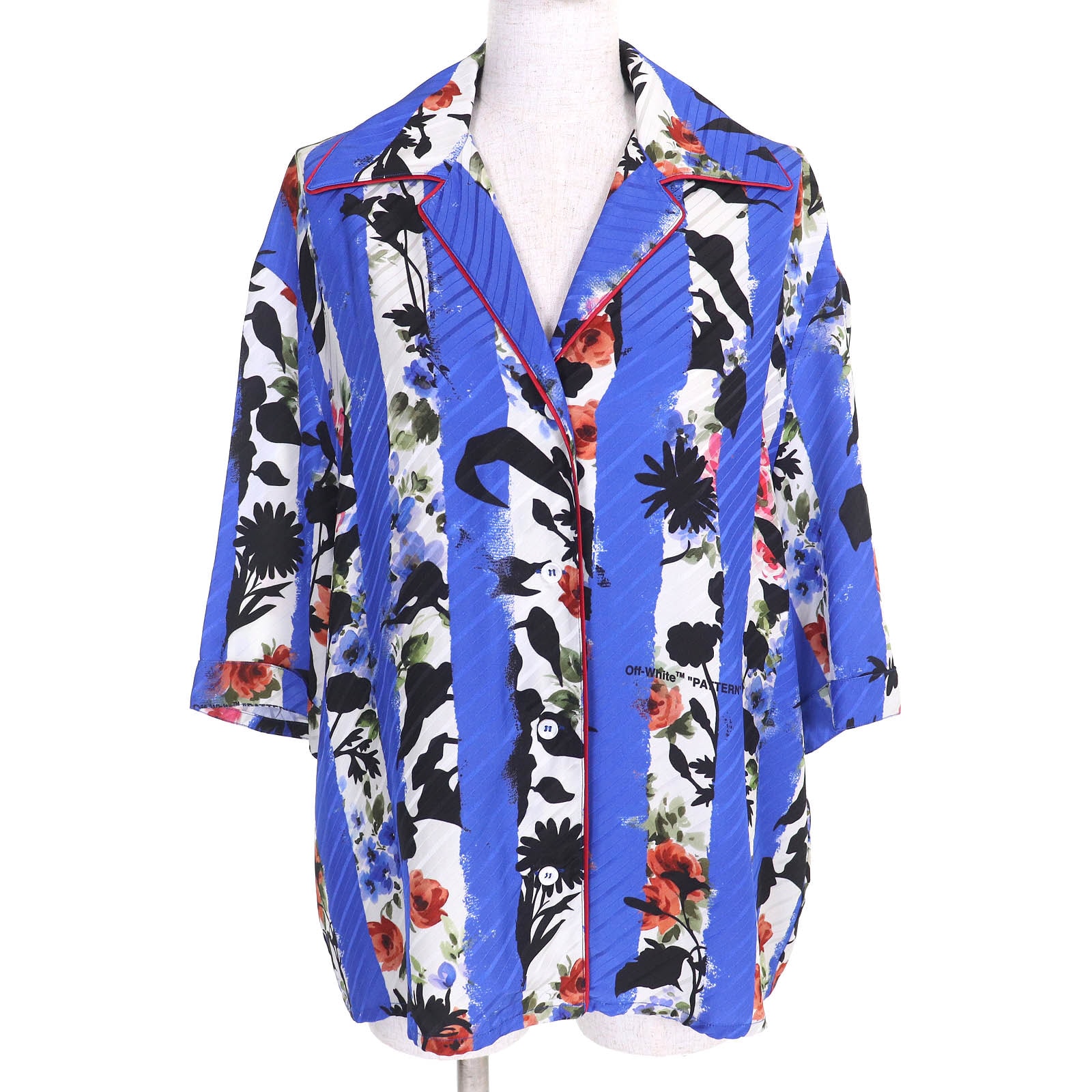 未使用品 オフホワイト ボウリングシャツ 40 OWGA071S21FAB002