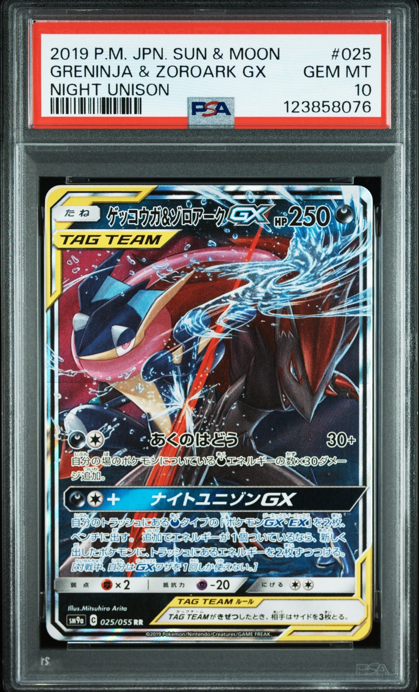 ゲッコウガ&ゾロアークGX RR [SM9a 025/055](強化拡張パック「ナイトユニゾン」)