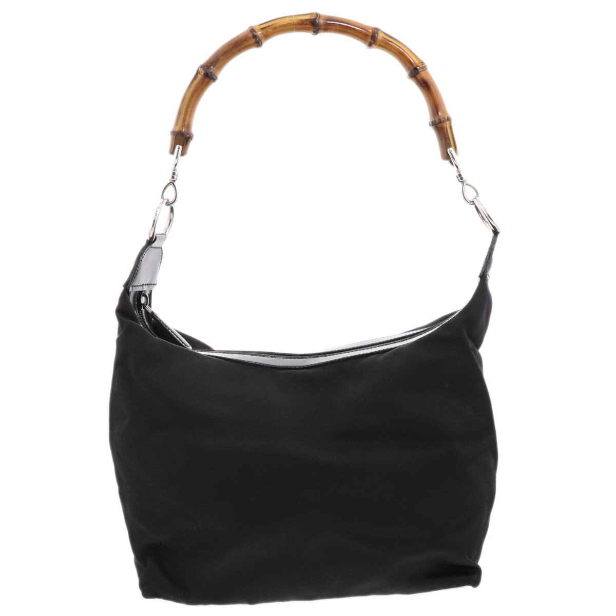 GUCCI グッチ バンブー ワンショルダーバッグ ナイロンバッグ ハンドバッグ 000.2058.0531.5 ナイロン バンブー ブラック  レディース【中古】