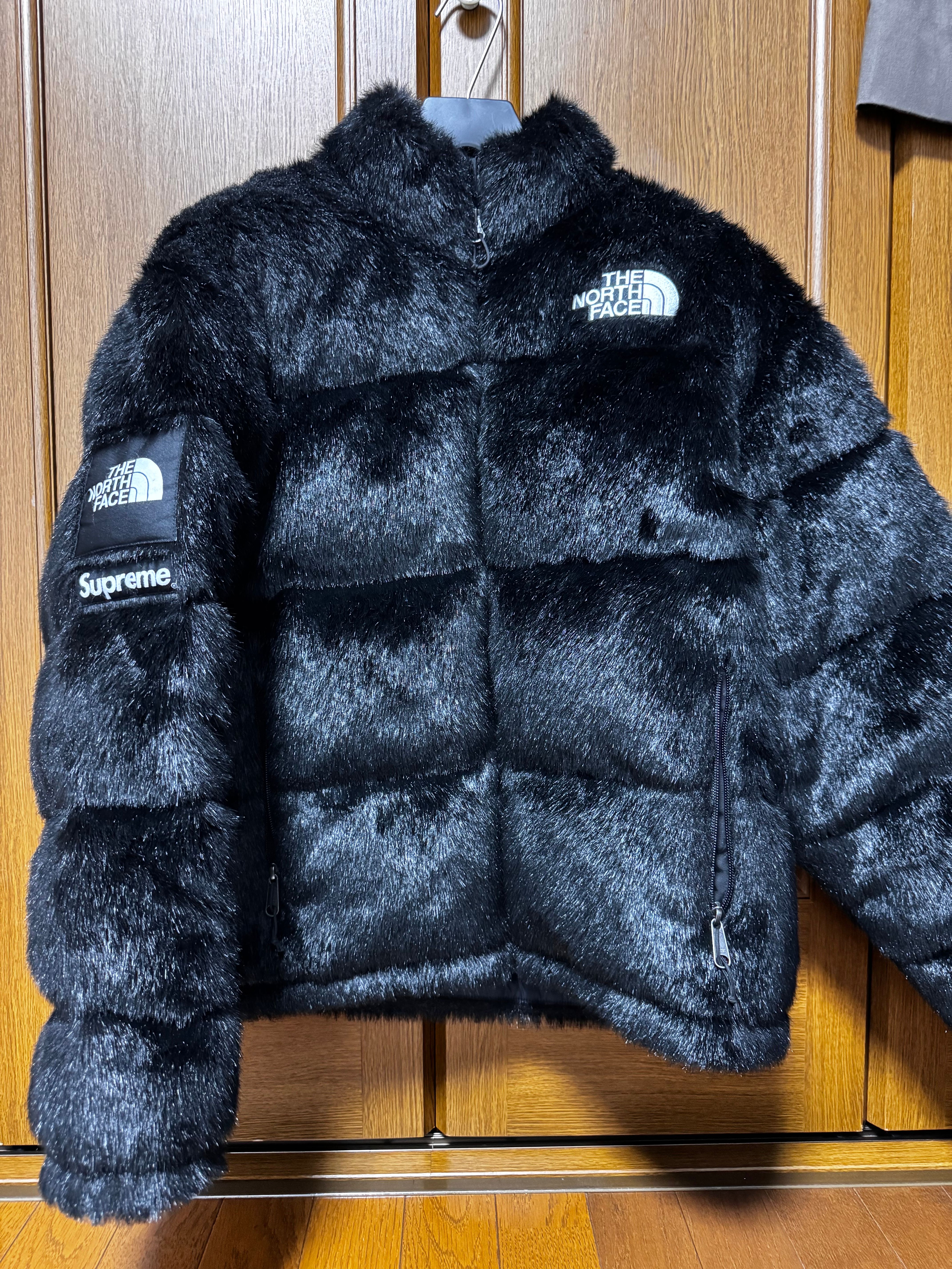 Supreme x The North Face Faux Fur Nuptse Jacket "Black"
