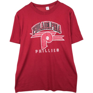 古着 80年代 チャンピオン Champion トリコタグ MLB PHILADELPHIA PHILLIES フィラデルフィアフィリーズ ロゴプリントTシャツ USA製 メンズXL相当 ヴィンテージ/eaa621455