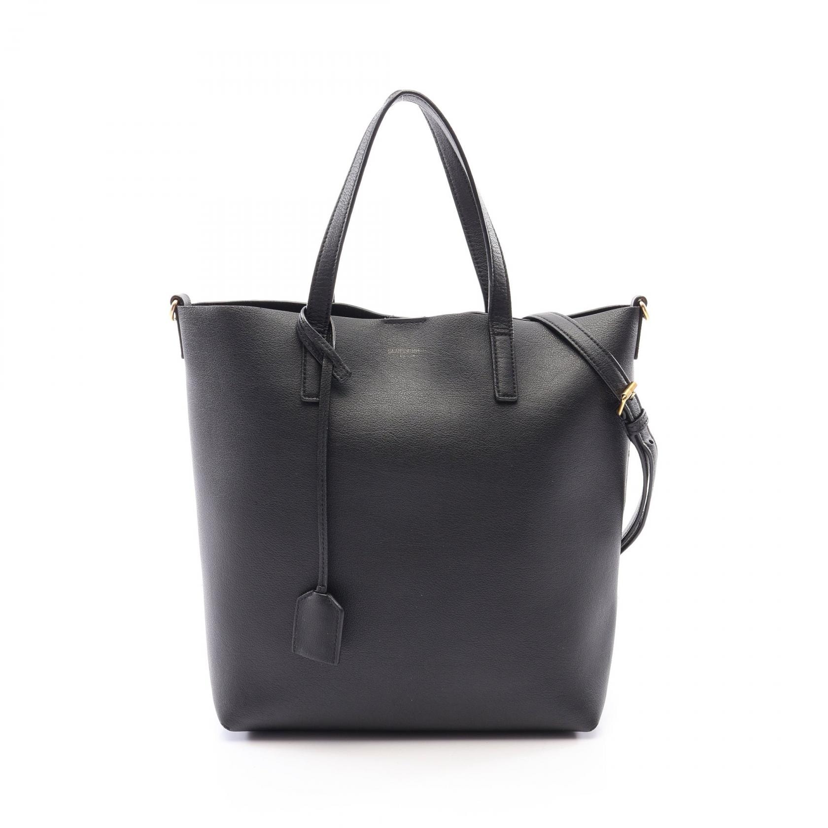 サンローランパリ SAINT LAURENT PARIS SHOPPING TOY ショッピングトイ 2WAY ハンドバッグ バッグ レザー レディース ブラック系 600307 【中古】