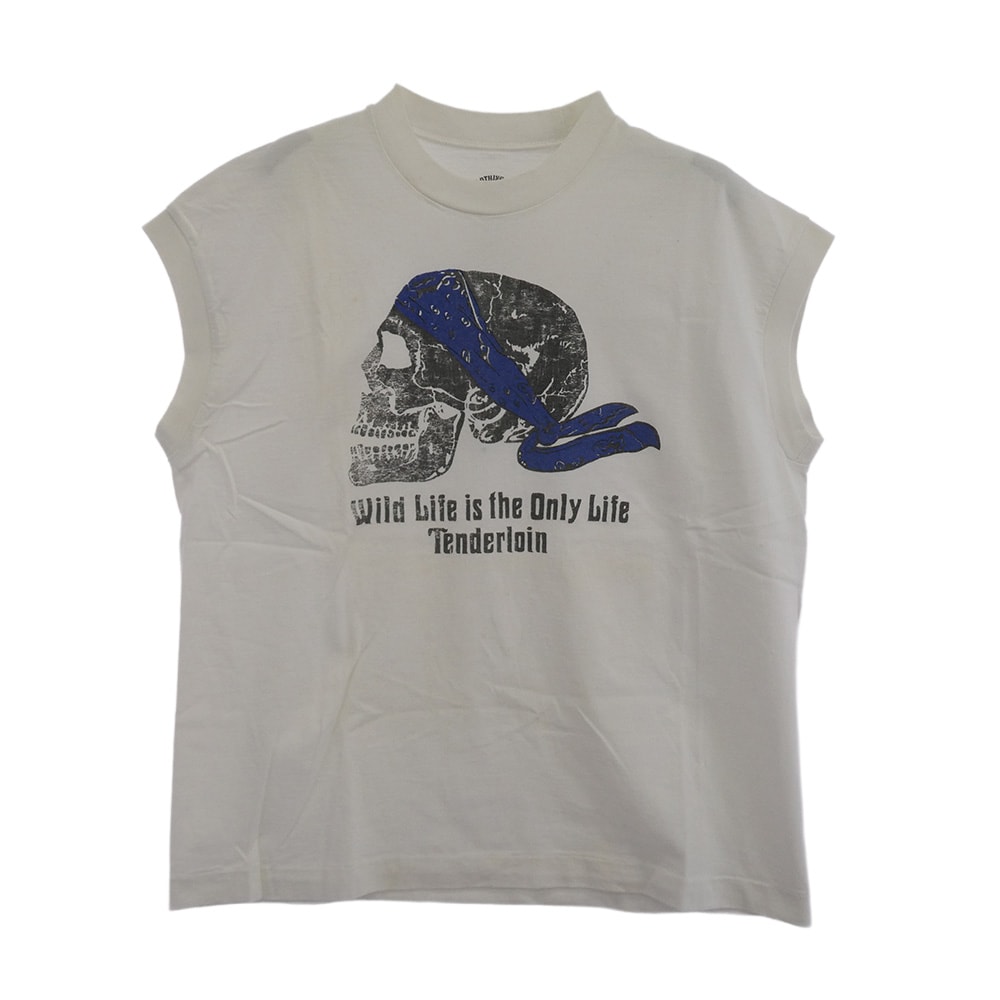 TENDERLOIN テンダーロイン その他トップス T-N/S TEE バンダナスカルプリント ノースリーブ Tシャツ ホワイト ホワイト系 M【中古】