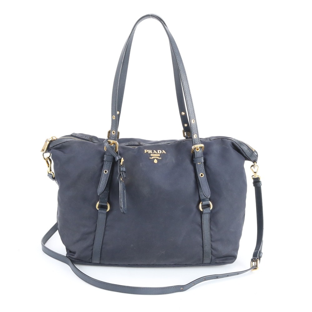 ■美品 プラダ テスート ナイロントート バッグ レザー×ナイロン