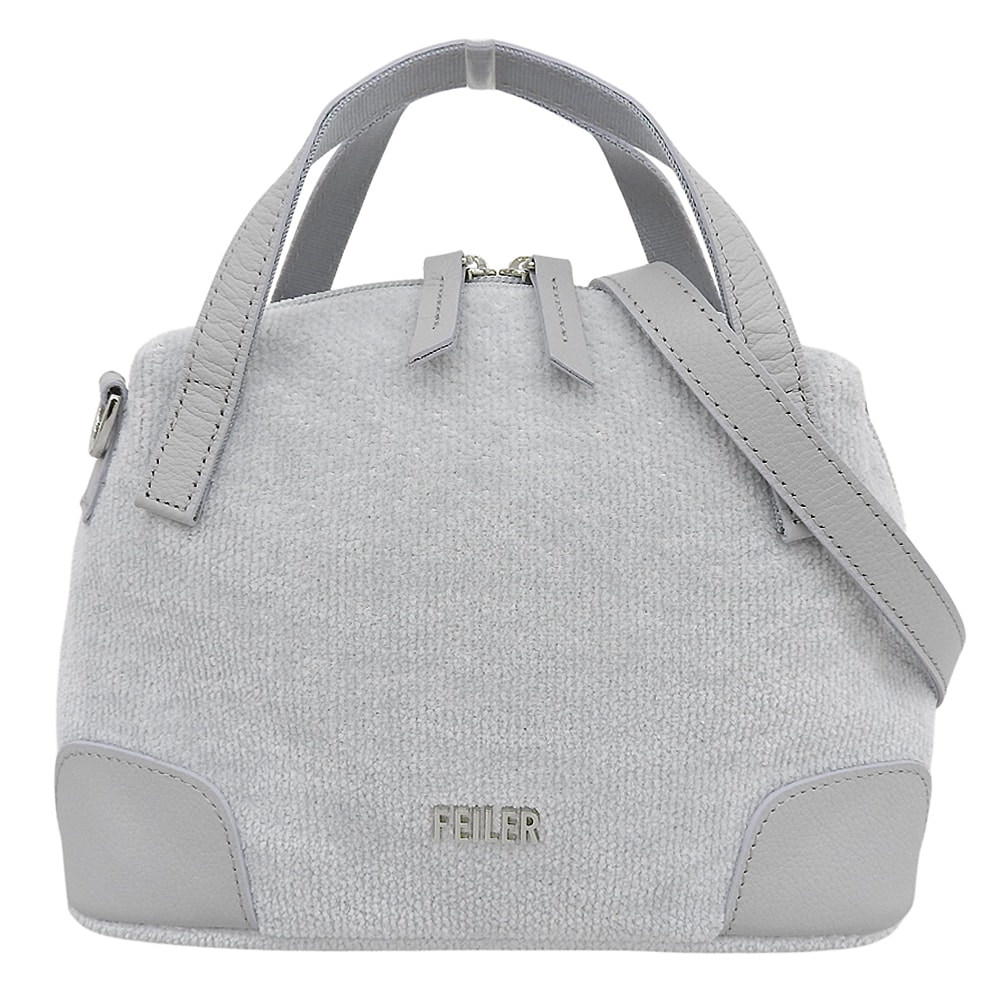 フェイラー 美品 ユニ ミニボストンバッグ 2WAY ハンドバッグ レディース ライトグレー UNI-241434