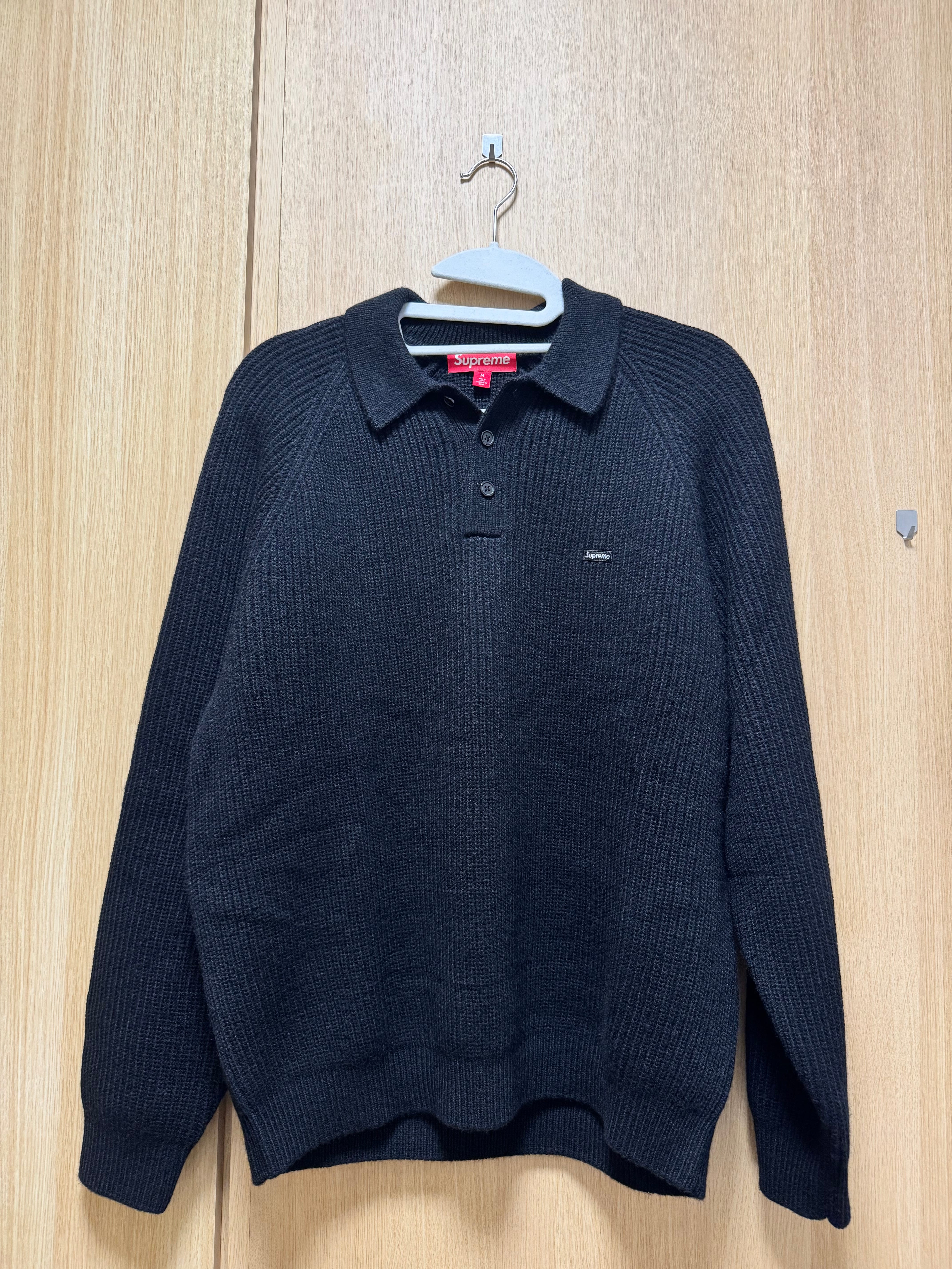 Supreme Small Box Polo Sweater (25FW) "Black"