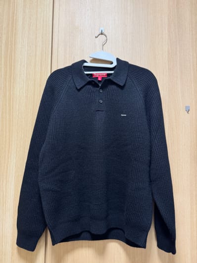 Supreme Small Box Polo Sweater (25FW) "Black"
