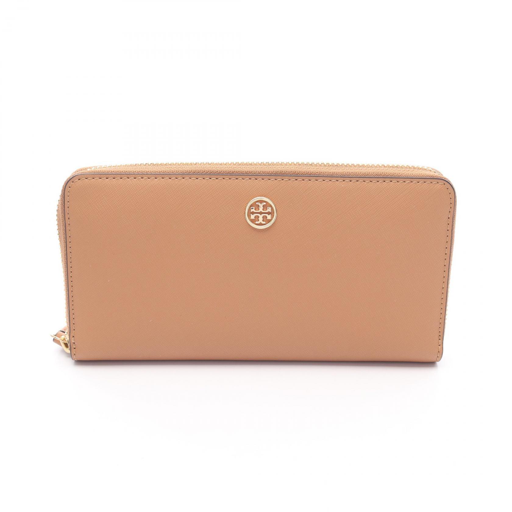トリーバーチ Tory Burch ロビンソン ラウンド長財布 財布 レザー レディース ブラウン系 45254 【中古】