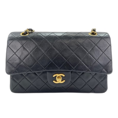シャネル CHANEL ラムスキン マトラッセ25 ダブルフラップ ショルダーバッグ【中古】