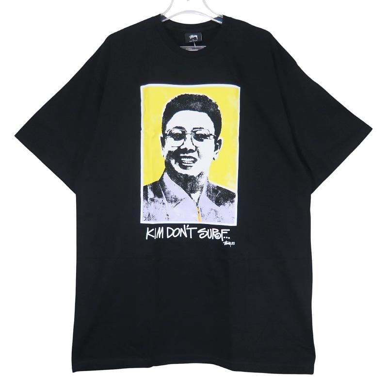 新品同様 STUSSY ステューシー KIM DON'T SURF TEE Tシャツ ブラック ショートスリーブ 半袖 カットソー サイズXL