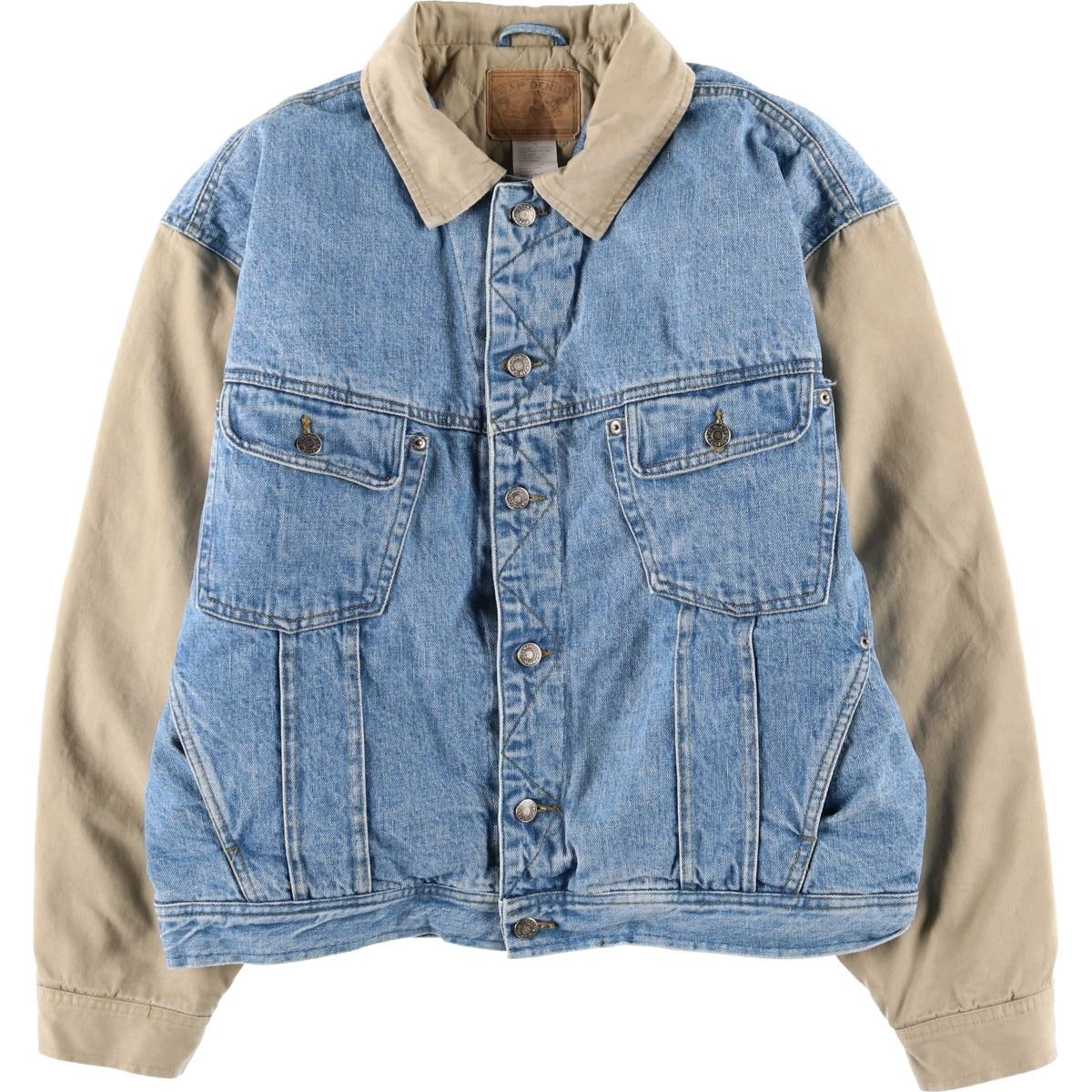 古着 90年代 ギャップ GAP DENIM オールドギャップ 中綿入り デニムジャケット Gジャン メンズXL相当 厚手 ヴィンテージ/eaa478077