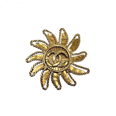 CHANEL シャネル ブローチ 太陽モチーフ ココマーク アクセサリー GP 94A ゴールド レディース 約25.3g 1994年【中古品】
