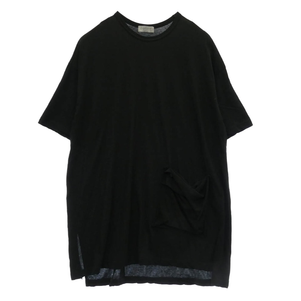 Yohji Yamamoto POUR HOMME ヨウジヤマモトプールオム HO-T72-085 変形 ポケット デザイン 半袖 Tシャツ カットソー ブラック系 3【中古】