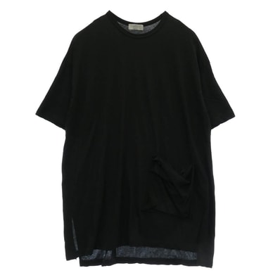 Yohji Yamamoto POUR HOMME ヨウジヤマモトプールオム HO-T72-085 変形 ポケット デザイン 半袖 Tシャツ カットソー ブラック系 3【中古】