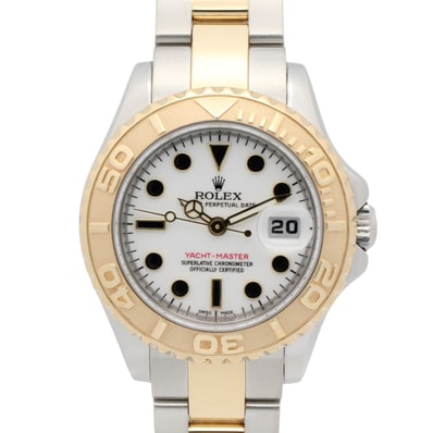 ロレックス ROLEX ヨットマスター 29 ランダム番 腕時計 時計 K18(イエローゴールド) ステンレススチール レディース ホワイト系 169623 【中古】