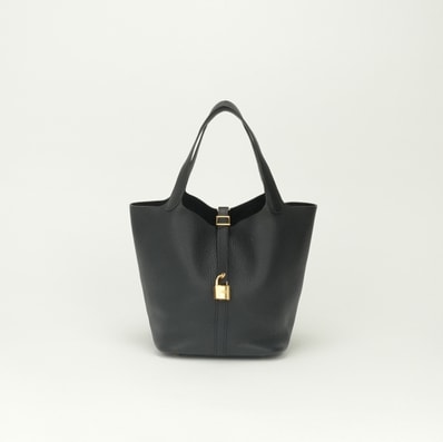 エルメス HERMES ピコタンロックMM ピコタンロック MM バッグ トートバッグ トリヨンクレマンス ノワール Noir ブラック Black 黒 ゴールド金具 ハンドバッグ