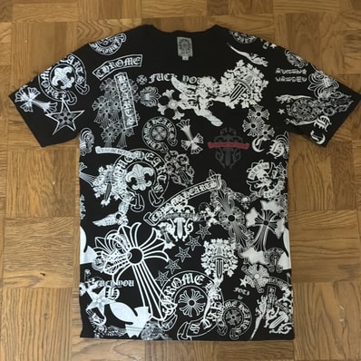 Chrome Hearts Multi Motif Printed T-Shirt "Black"