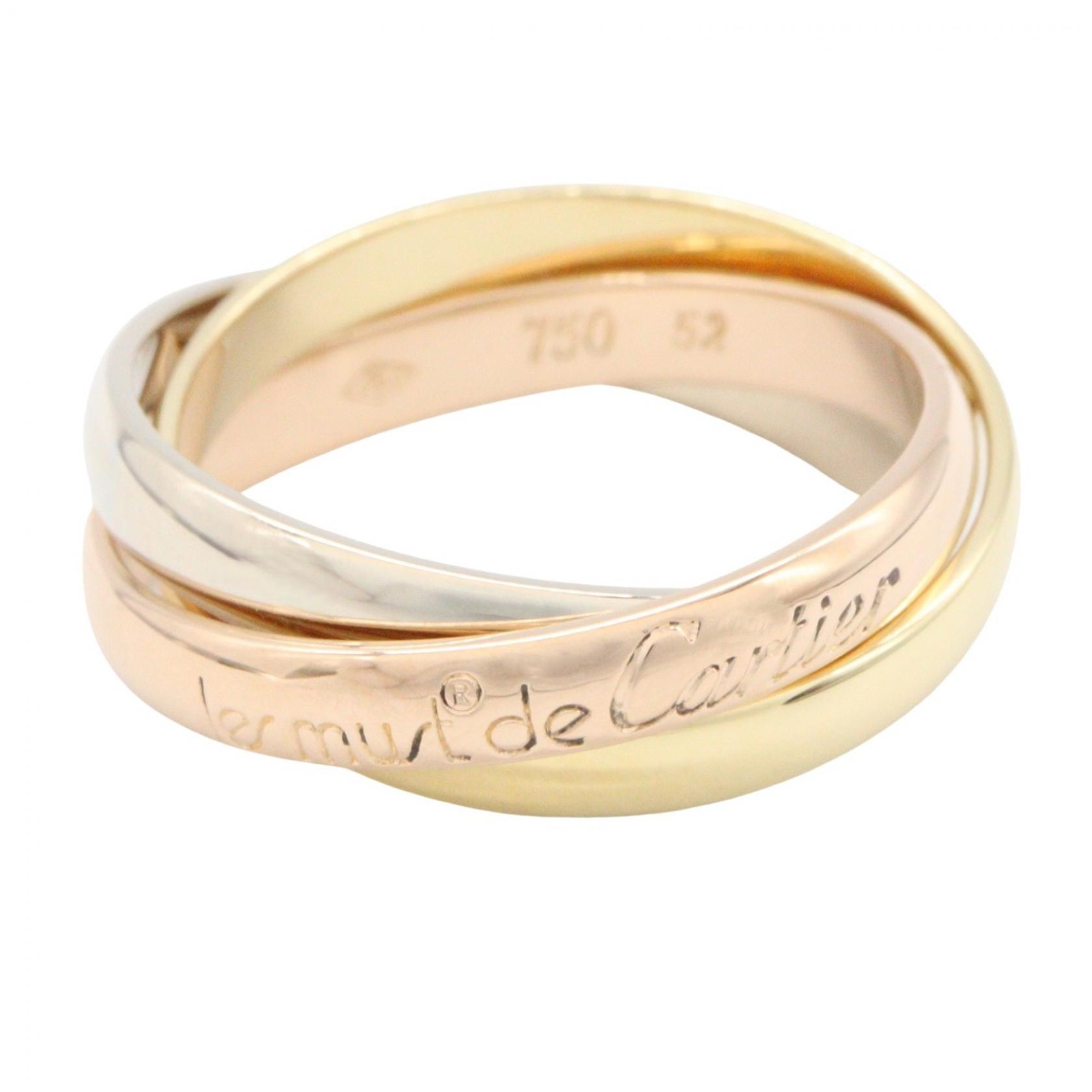 カルティエ CARTIER トリニティ リング リング・指輪 ジュエリー K18(イエローゴールド) K18WG(ホワイトゴールド) K18PG(ピンクゴールド) レディース ゴールド系 / シルバー系 【中古】