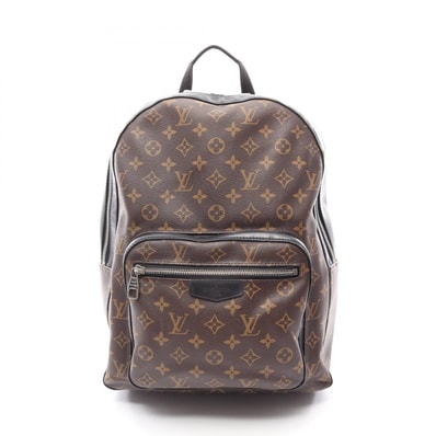 ルイ・ヴィトン LOUIS VUITTON ジョッシュ リュックサック バックパック バッグ PVCコーティングキャンバス レザー モノグラム・マカサー メンズ ブラウン系 / ブラック系 M41530 【中古】