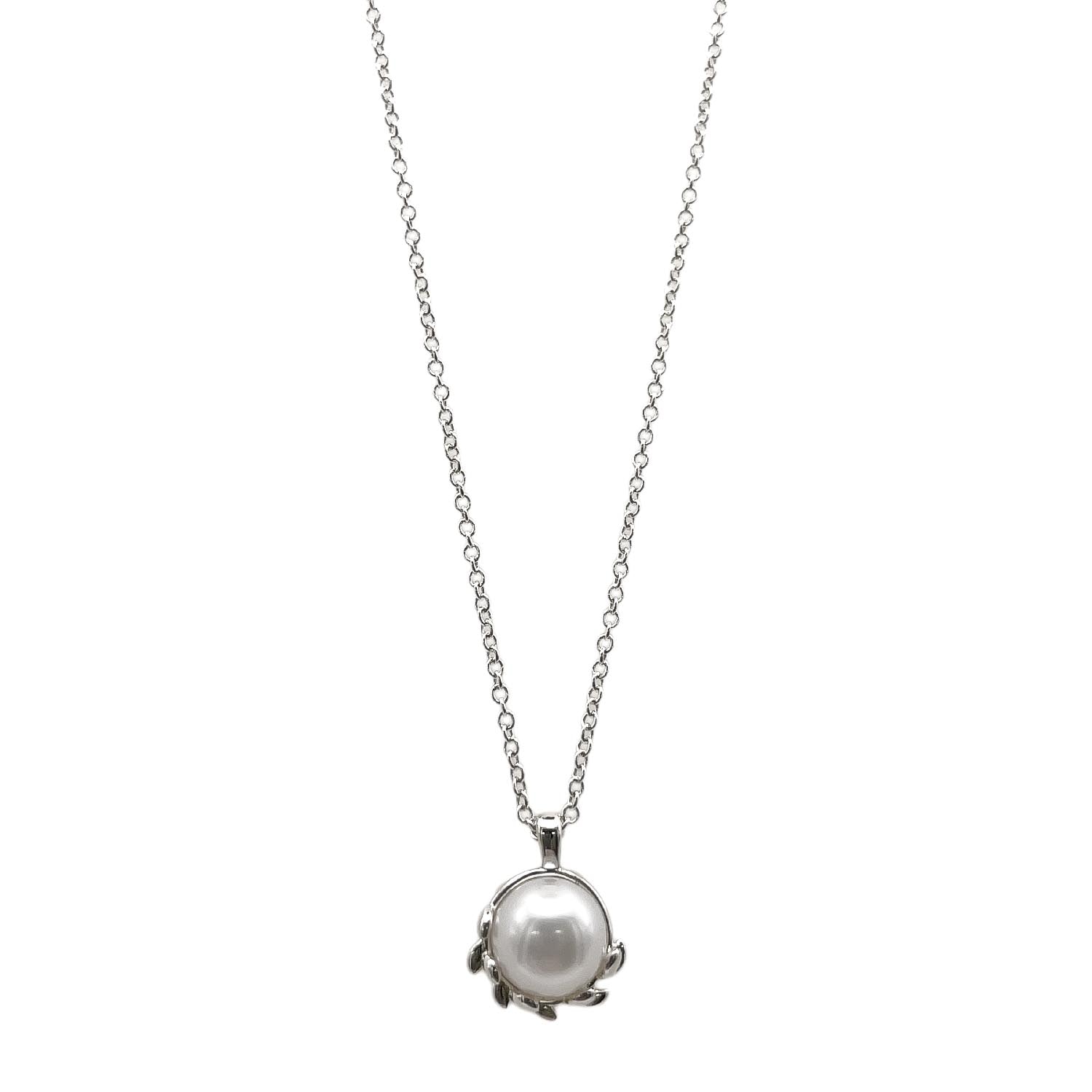 TIFFANY&Co. ティファニー オリーブリーフ パロマピカソ ネックレス
 ペンダント SV925 パール 新品仕上済 レディース
 【中古】