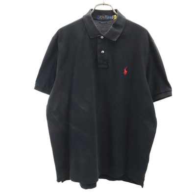 POLO RALPH LAUREN ポロラルフローレン 半袖 クラシックフィット ポロシャツ M ブラック 鹿の子