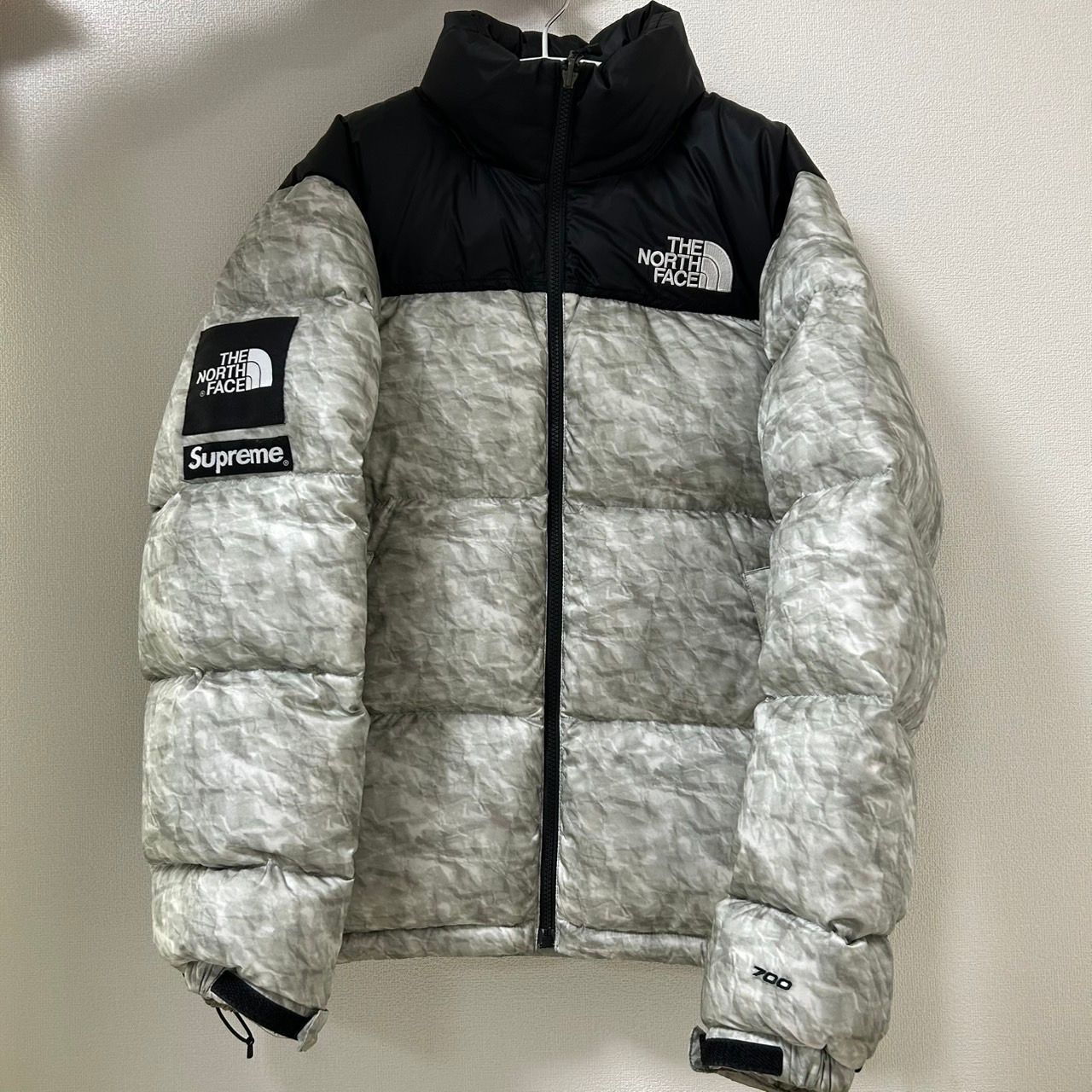 Supreme x The North Face Nuptse Jacket "White Paper Print"