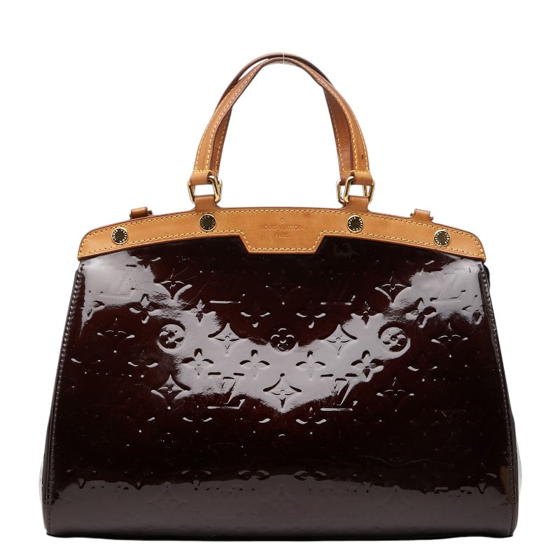 ルイ ヴィトン モノグラム ヴェルニ ブレアMM ハンドバッグ M91619 アマラント パープル パテントレザー レディース LOUIS VUITTON 【中古】