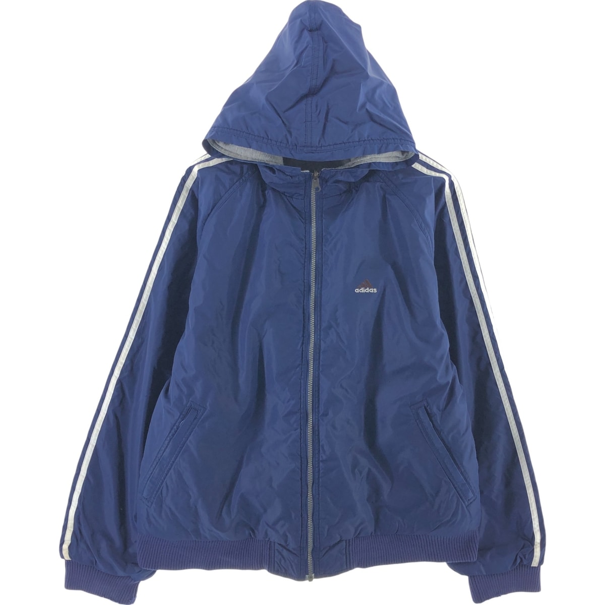 古着 00年代 アディダス adidas リバーシブル 中綿パーカー パファージャケット メンズL相当/eaa502767