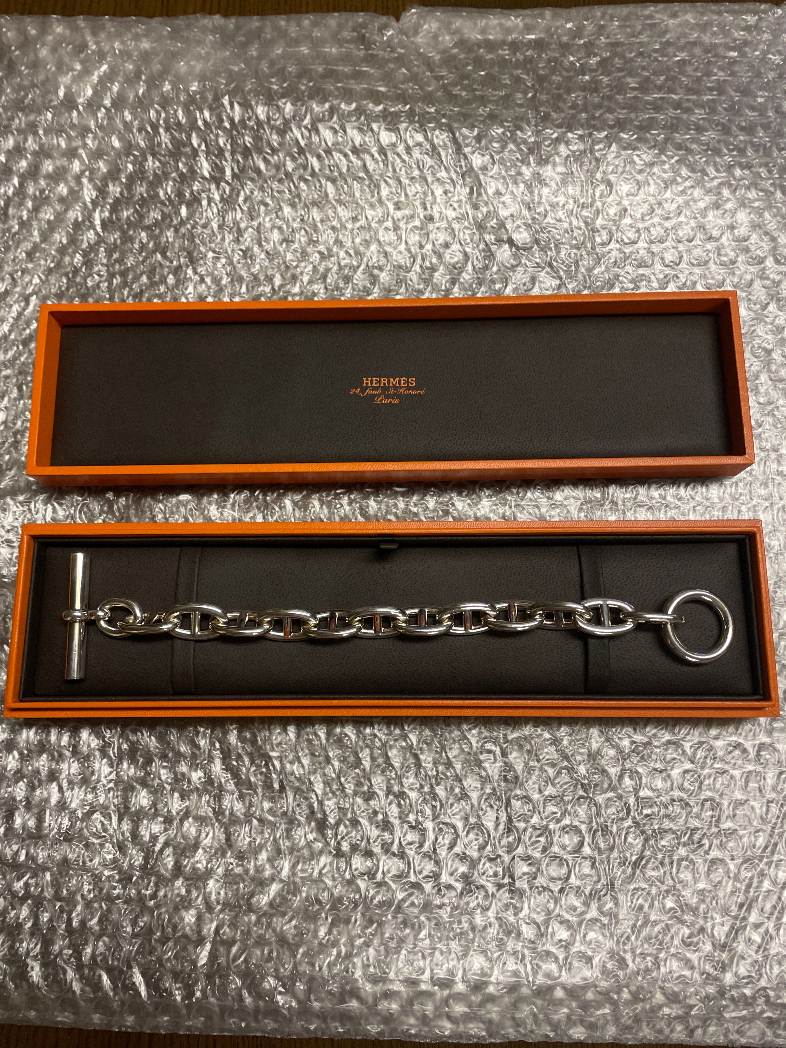 Hermes Chaine D'ancre TGM Bracelet "Silver"