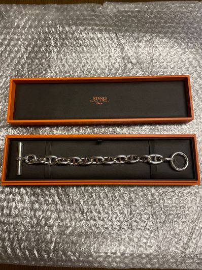 Hermes Chaine D'ancre TGM Bracelet "Silver"