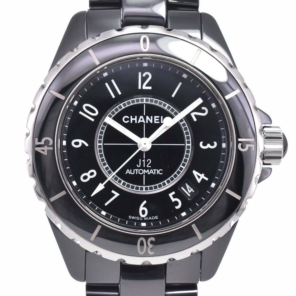 シャネル CHANEL H0685 J12 ブラックセラミック ブラック 自動巻き メンズ 美品 箱・保証書付き 腕時計 D#149018