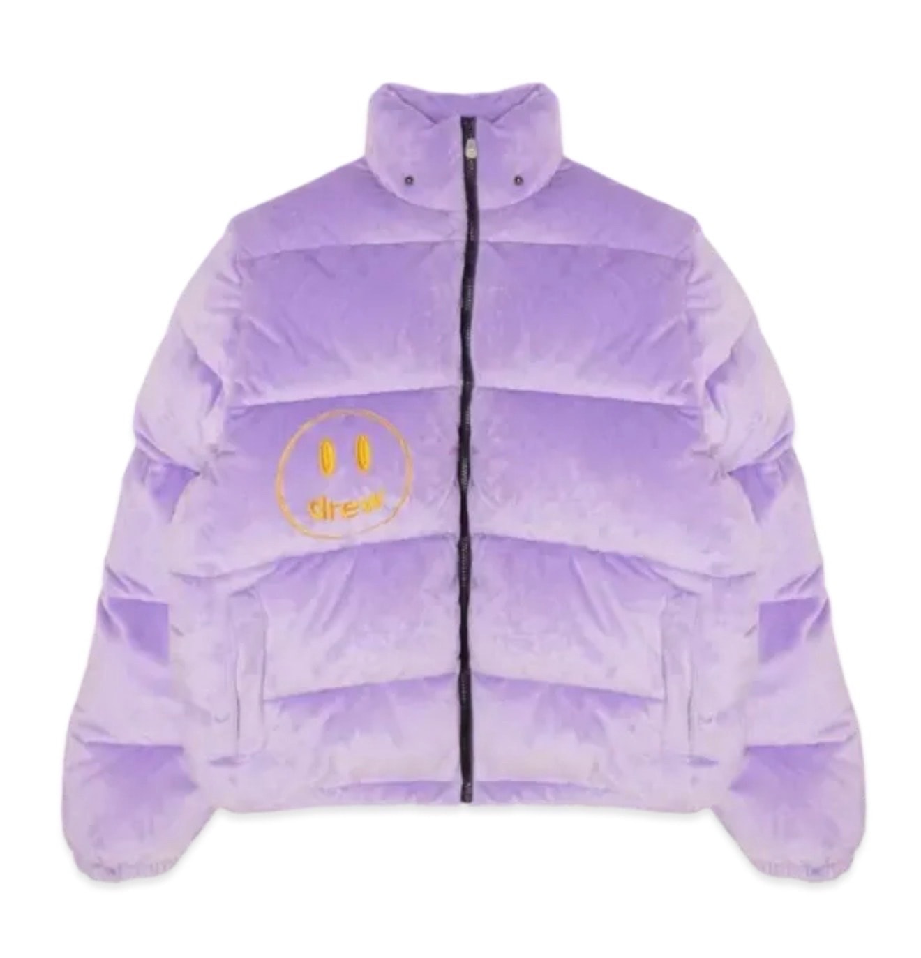 drew house Plush Hooded Puffer Jacket "Lavender"