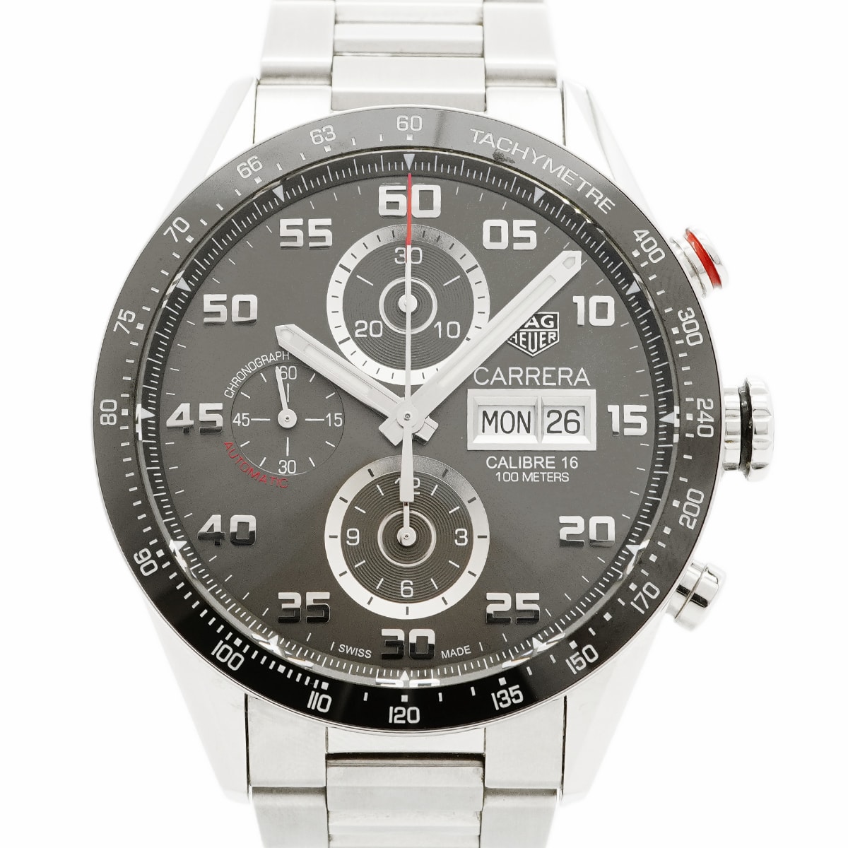 ★最終価格【6wcc0237】タグホイヤー カレラ CV2A1U グレー文字盤【中古】腕時計 メンズ