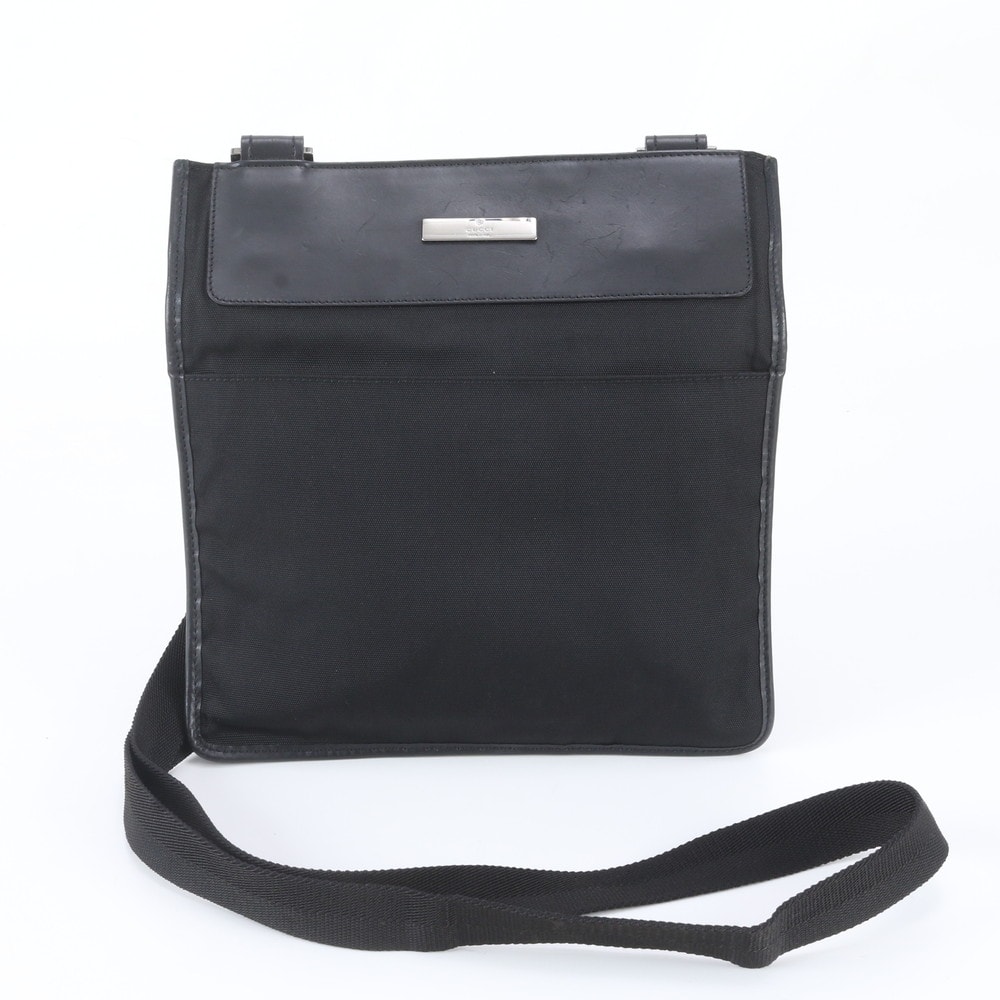■極美品 グッチ27639 ショルダーバッグ レザー×キャンバス