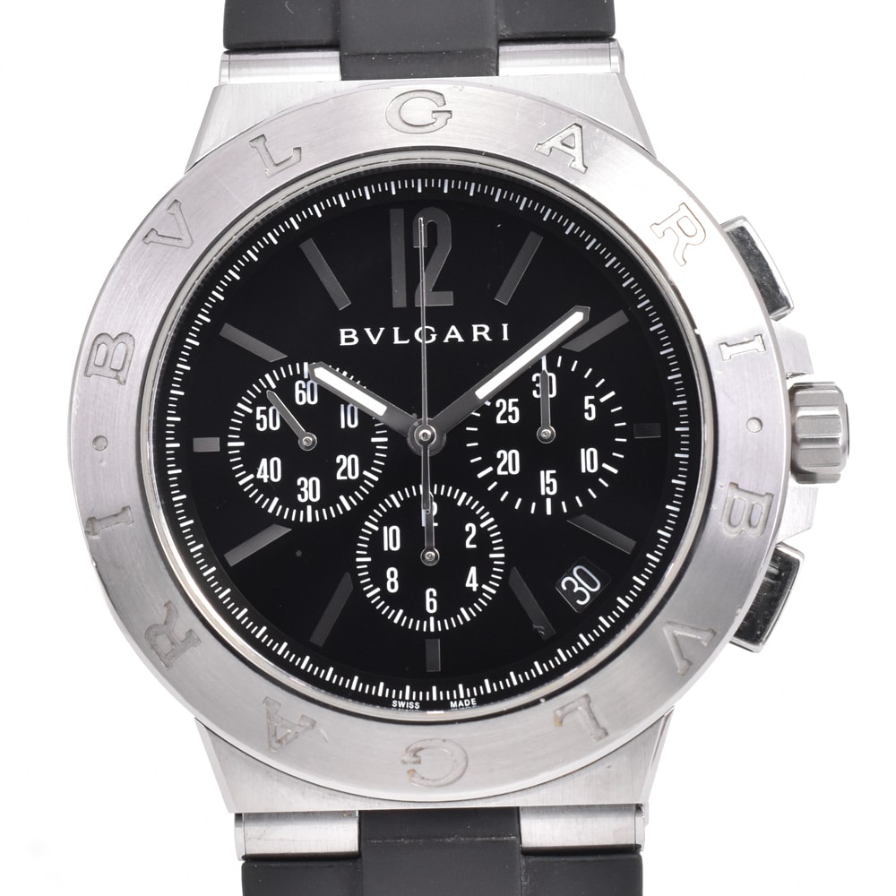ブルガリ BVLGARI DG41SCH ディアゴノ 自動巻き メンズ 良品 箱・保証書付き M#145063