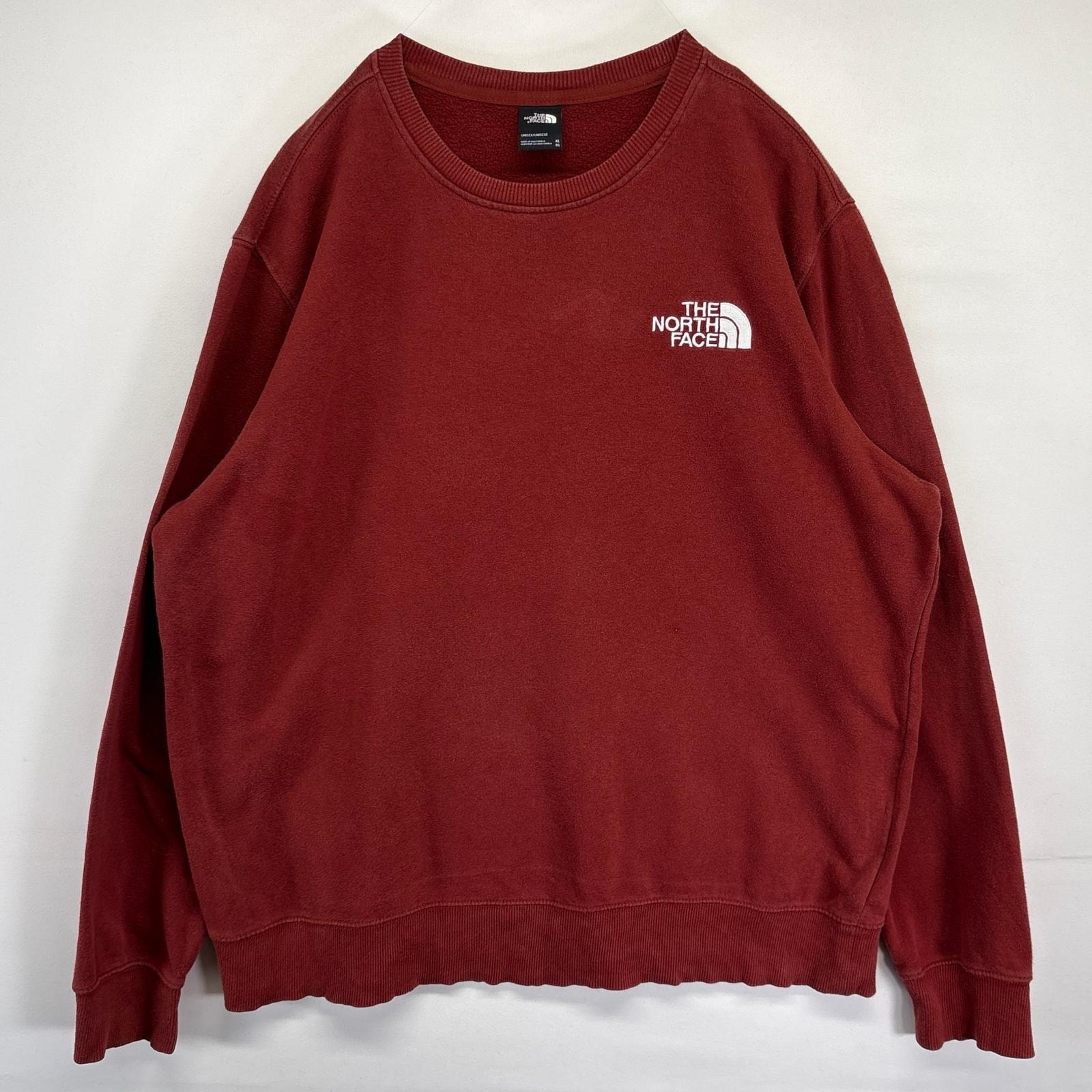 古着 ザ・ノースフェイス THE NORTH FACE スウェット トレーナー ワンポイントロゴ刺繍 プルオーバー  XL  ブラウン系 ユニセックス
