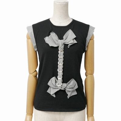 ■美品■CHANEL シャネル ニット カシミヤ × シルク リボン ブランド古着【中古】20260403/RA8682