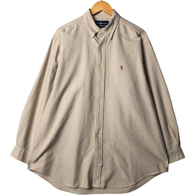 古着 ラルフローレン Ralph Lauren 長袖 ボタンダウンストライプシャツ メンズL相当/eaa575341