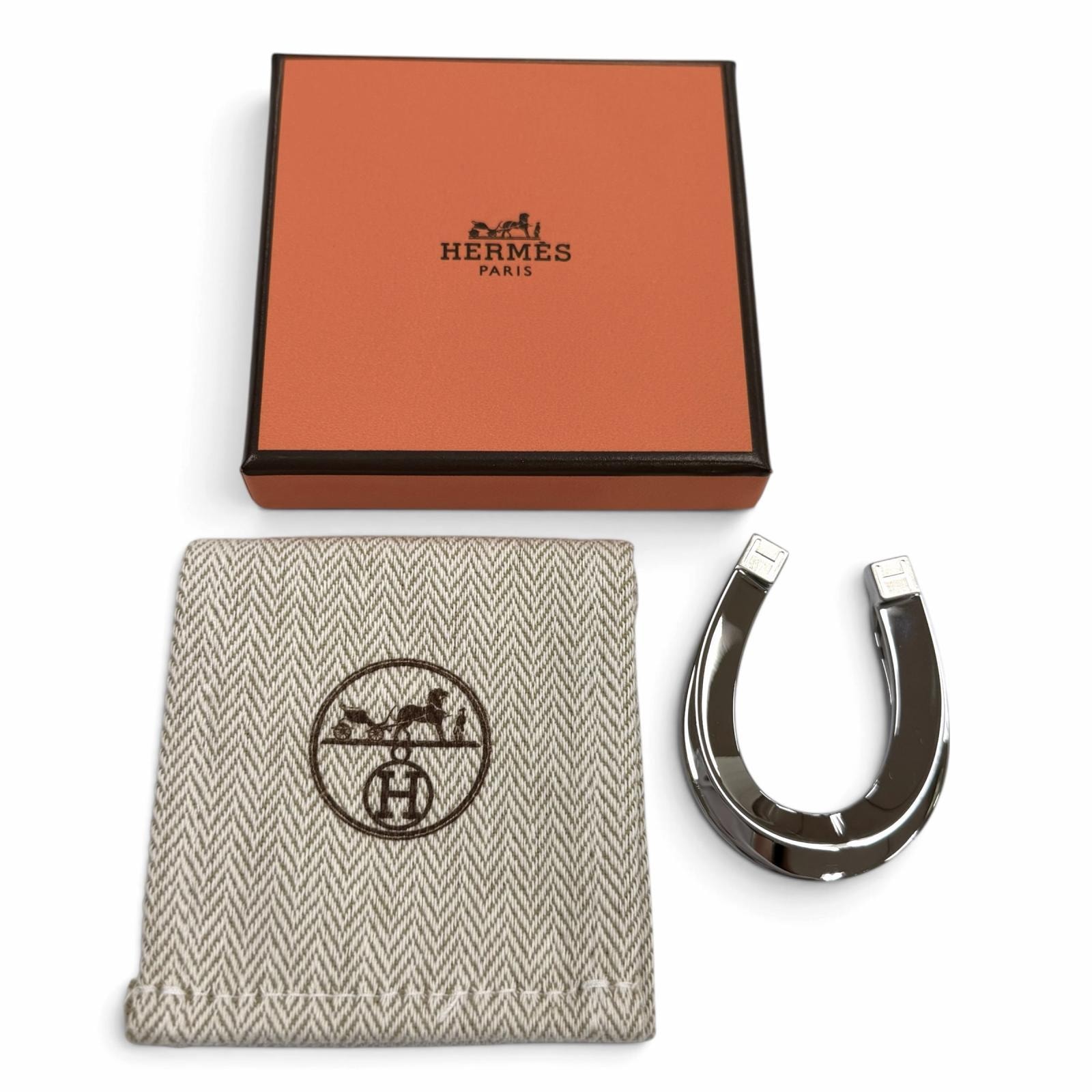 A (未使用に近い)】極美品 エルメス マネークリップ シルバー メンズ