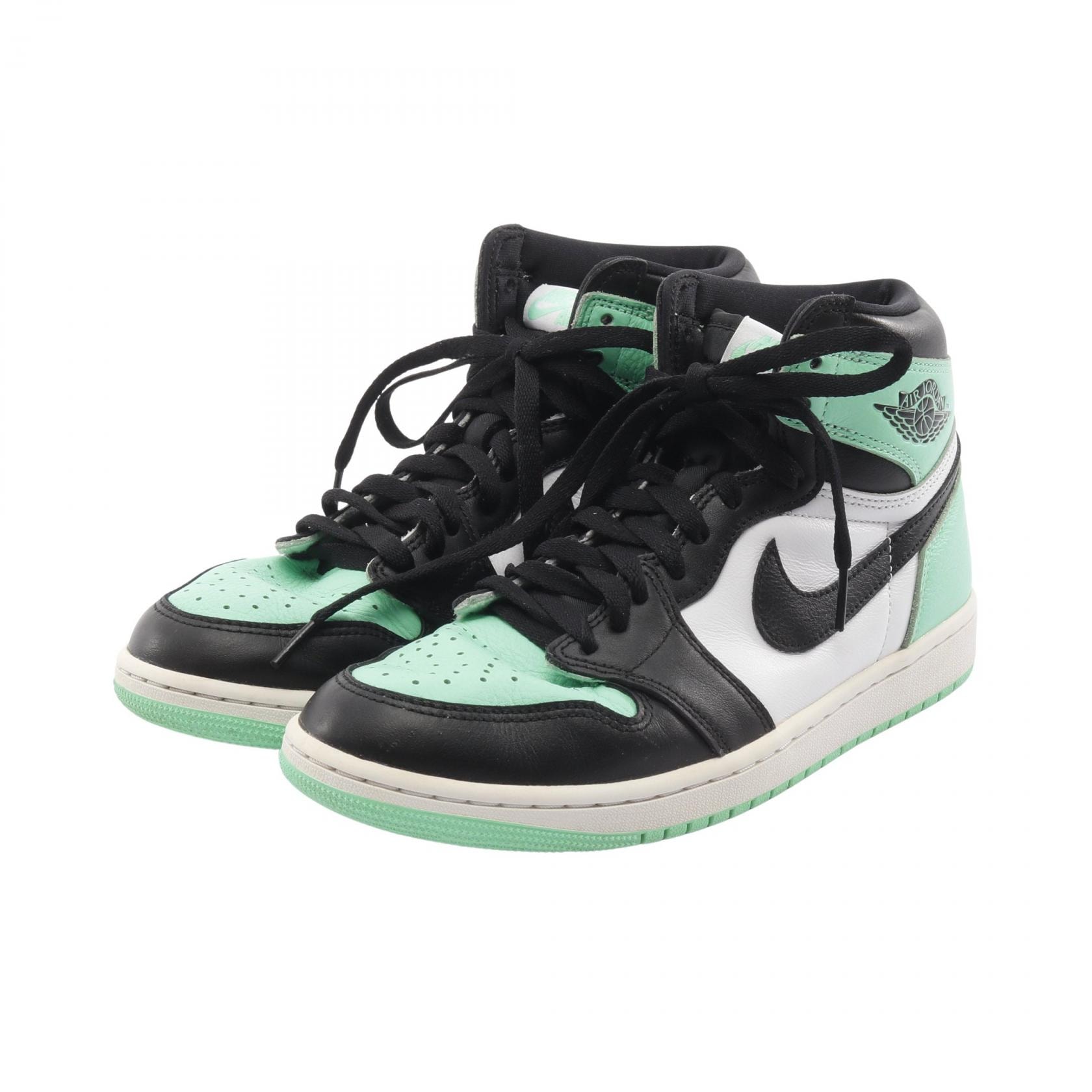 ナイキ NIKE AIR JORDAN 1 RETRO HIGH OG エア ジョーダン 1 レトロ スニーカー 靴 レザー レディース グリーン系 / ブラック系 【中古】