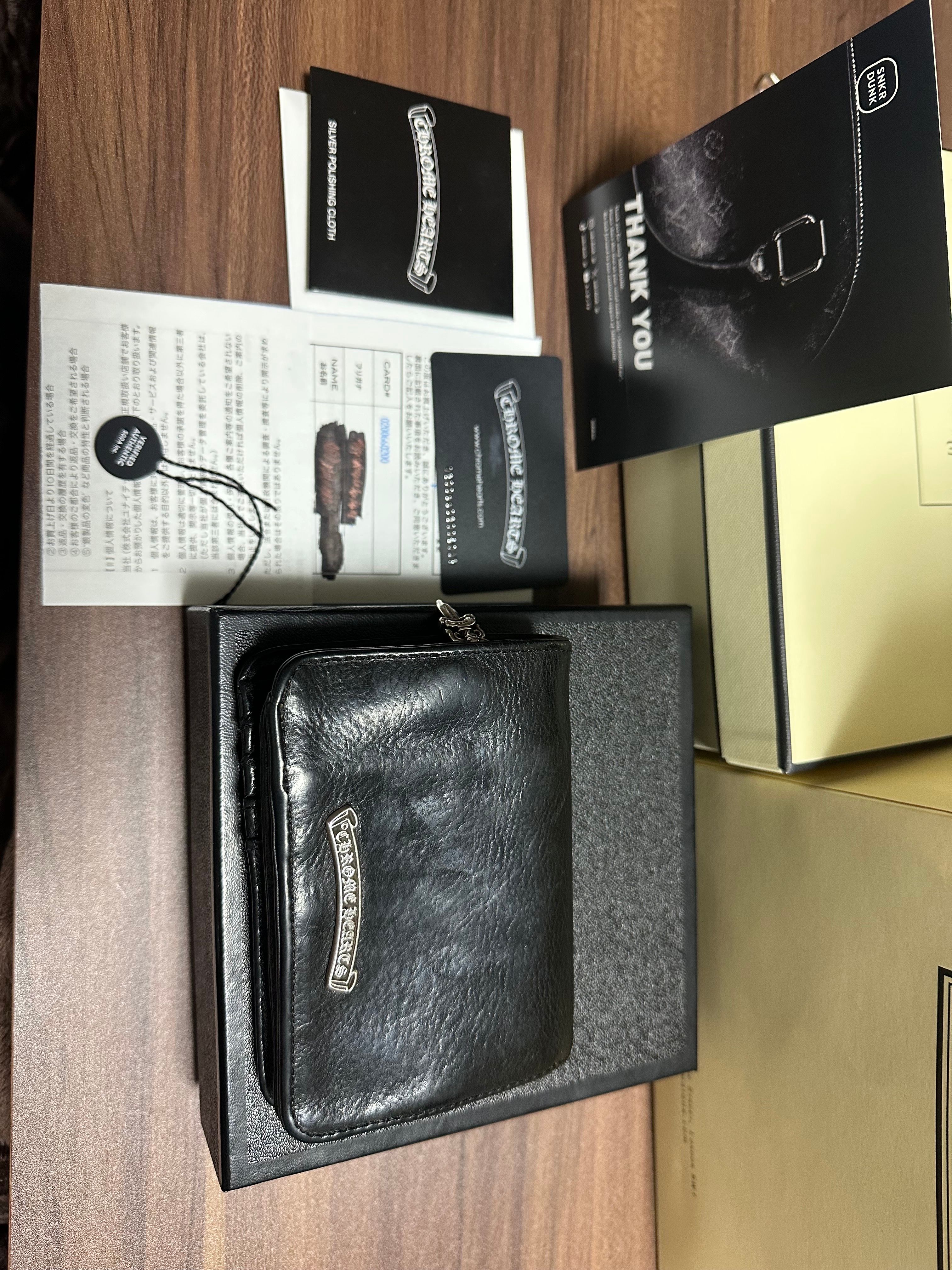 Chrome Hearts Joey by Fold Wallet / Heavy Leather "Black"