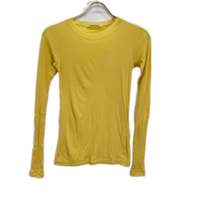 オーラリー A00T01HF イエローSUPER HIGH GAUGE SHEER RIB L/S Tシャツ 0