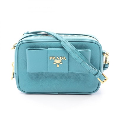 プラダ PRADA SAFFIANO ショルダーバッグ バッグ サフィアーノレザー レディース グリーン系 【中古】