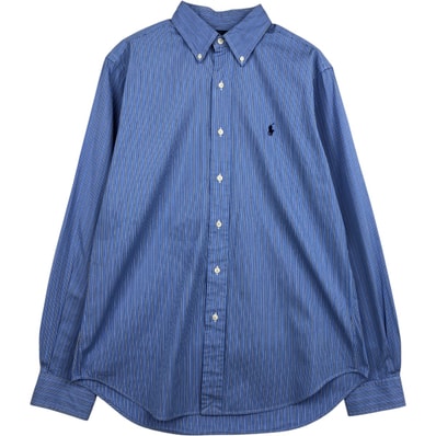古着 ラルフローレン Ralph Lauren CLASSIC FIT 長袖 ボタンダウンストライプシャツ メンズL相当/eaa629063